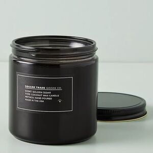 NWOT! SQUARE TRADE GOODS CO. JAR CANDLE JUNIPER SANTAL 16oz Coconut Wax